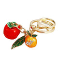 Persimmon and Orange Leaf Charm Keychains in Three Pictured Colors view 5