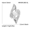 Sculpted Hands Holding Pearl Brooch for Jackets Scarves and Coats view 6