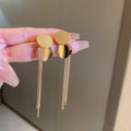 Disc And Bar Tassel Stud Earrings For Women Jewelry view 6