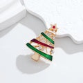 Christmas Tree Crystal Enamel Metal Brooch Pin for Jackets and Lapels view 5
