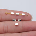 Slim Rectangular Tube Spacer Beads in Five Metal Finishes view 8