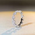 Clear Crystal Crown Openwork Silver Tone Ring Polished Jewelry Accessory view 4