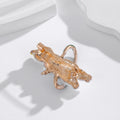 Green Silver Tone Cat Metal Brooch Pin for Jackets and Lapels view 3