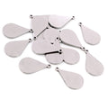 Polished Stainless Steel Teardrop Pendants with Top Holes view 5
