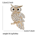 Rhinestone Owl Brooch on Branch Blue or Clear Crystal Finishes view 7