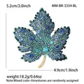 Crystal Maple Leaf Brooch in Seven Gradient Color Variations view 4