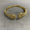 Twisted Pavé Crystal Open Bangle And Matching Knot Rings view 9