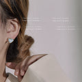 Gold-Tone Heart Bezel Inlay Stud Earrings Two Colors view 2