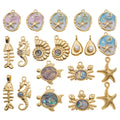 Gold-Tone Crab and Starfish Metal Charms with 20 Listed Options view 5