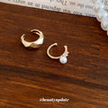 Gold and Silver Tone Polished Pearl Accent Ear Cuff Sets view 4
