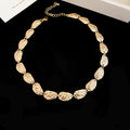 Hammered Oval Disc Necklace Bracelet Drop Earrings Nine Styles view 11