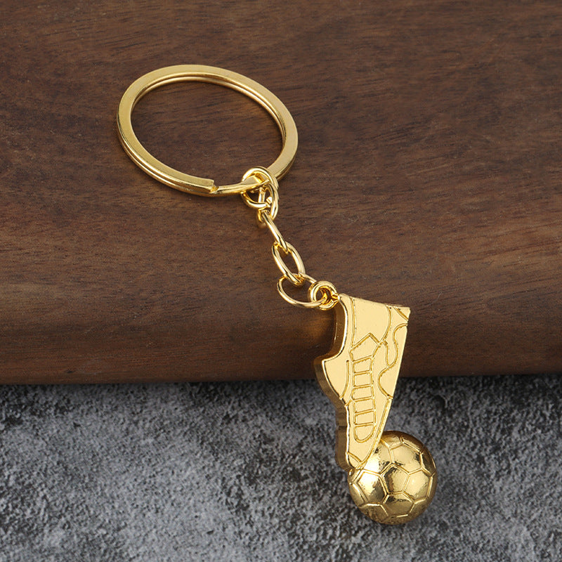 Rotating Soccer and Basketball Metal Keychain Sports Souvenir