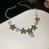 Green Floral Necklace