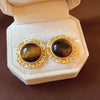 Gold Tiger Eye Studs