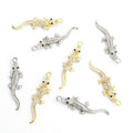 Crystal Alligator Charms in Gold Tone and Silver Tone view 5