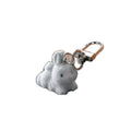 Flocked Mini Bunny Resin Keychains 7 Pose Color Styles view 5