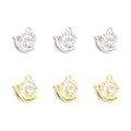 Crystal Snail Alloy Charm Pendants in Gold and Silver Tones view 1