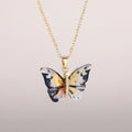 Acrylic Butterfly Pendant Necklace Gold or Silver Chain Styles view 6