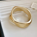 Gold Glossy Geometric Chunky Bangle Eight Shape Styles view 11
