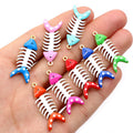 Colorful Enamel Fishbone Charms in Nine Color Options view 3