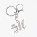 Silver Rhinestone Fairy Initial Letter Keychain A to Z view 5