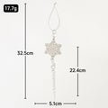 Silver Snowflake Christmas Pendant Icicle Drop Ornament view 4