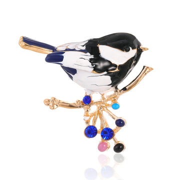 Gold Tone Silver Tone Bird Enamel Five Designs Metal Brooch Pin