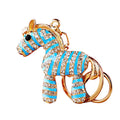 Crystal Zebra, Deer and Horse Keychains with Colorful Straps view 5