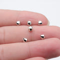 Tiny Faceted Cube Small Hole Metal Beads in Six Finishes view 8