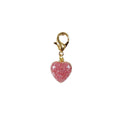 Gold Tone Glitter Heart Lobster-Clasp Charms in Seven Color Options view 6