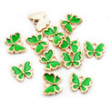 Colorful Enamel Butterfly Charms with Gold Tone Edges view 8