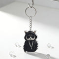 Acrylic Hooded Cat Keychain With Sunglasses And Metal Split Ring view 3
