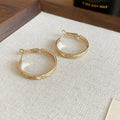 Slim Metal Hoop Earrings in Gold and Silver Tone Size Options view 10