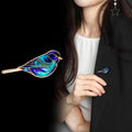 Bird Enamel Metal Brooch Pin 1.7 x 4.8 cm for Jackets and Lapels view 3