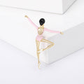 Ballet Dancer Brooch in Pink or Blue Enamel Leotard view 6