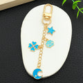 Six Celestial Floral and Sweet Metal Clasp Keychain Designs view 4