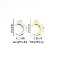 Crystal-Accented Gold Silver Moon Alloy Charms in 2 Styles view 2