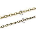 Flattened Oval Link Metal Chain in Two Sizes and Five Finishes view 2