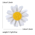 Colorful Daisy Flower Brooch with Textured Center Decorative Metal Pin view 9