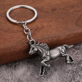 Galloping Horse Metal Pendant Keychain, Four Finishes view 6