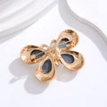 Rose Gold Butterfly Crystal Two Designs Metal Brooch Pin view 3