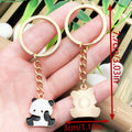Cartoon Panda Enamel Chain Keychains in 8 Playful Poses view 10