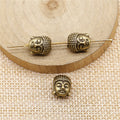 Buddha Head Bead in 5 Metal Finishes for Jewelry Making view 4