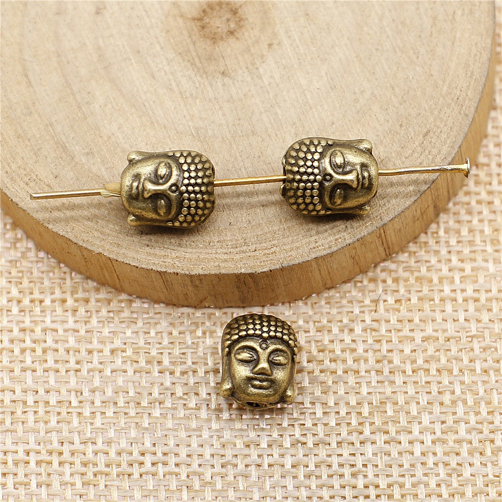 11x9x7mm 2.7g Multicolor Zinc Alloy Buddha Head Loose Metal Beads for Bracelet Jewelry Making