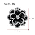 Black Flower Metal Brooch Pin for Jackets and Lapels view 2