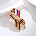 Red Gold Tone Flag Enamel Three Designs Metal Brooch Pin view 3