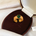 Gold Open Adjustable Rings Floral Pink And Gem Styles view 6