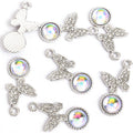 Polished Gold Silver Butterfly Alloy Charms in 18 Styles view 7