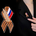 Red Gold Tone Flag Enamel Four Designs Metal Brooch Pin view 3