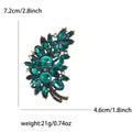 Crystal Leaf Cluster Rhinestone Brooch Eleven Colors view 6